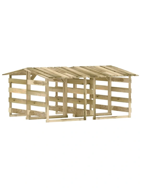 Pergoly se střechou 4 ks 100x90x100 cm impregnovaná borovice