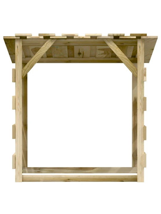 Pergoly se střechou 4 ks 100x90x100 cm impregnovaná borovice