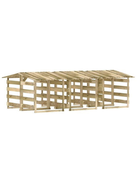 Pergoly se střechou 6 ks 100x90x100 cm impregnovaná borovice