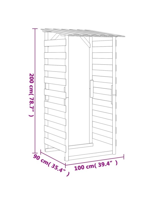 Pergoly se střechou 2 ks 100x90x200 cm impregnovaná borovice