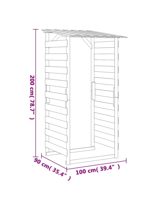Pergoly se střechou 2 ks 100x90x200 cm impregnovaná borovice