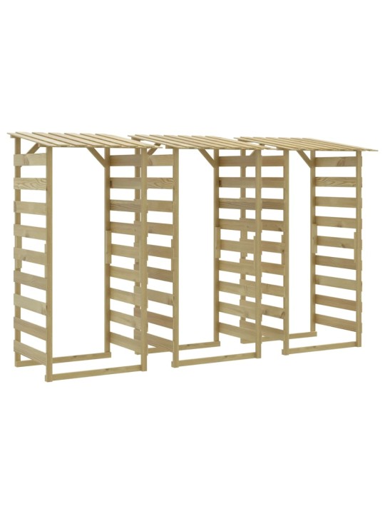 Pergoly se střechou 3 ks 100x90x200 cm impregnovaná borovice
