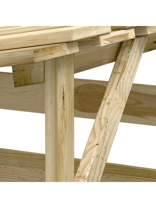 Pergoly se střechou 3 ks 100x90x200 cm impregnovaná borovice