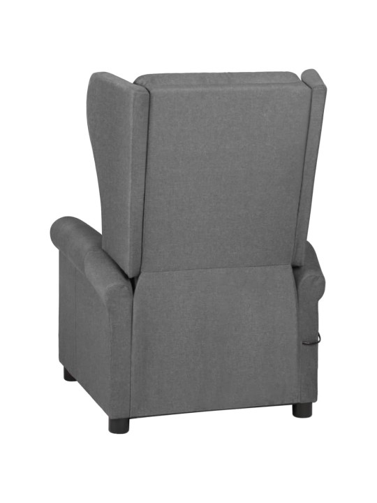 Polohovací křeslo světle šedé textil
