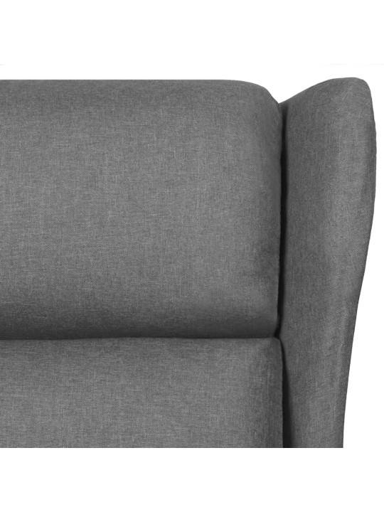 Polohovací křeslo světle šedé textil