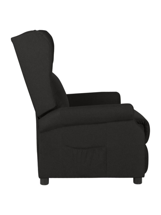Polohovací křeslo černé textil