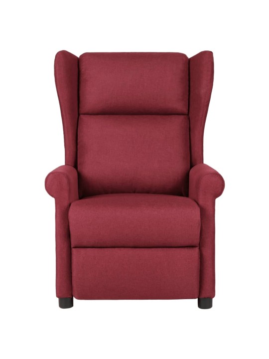 Polohovací křeslo vínové textil