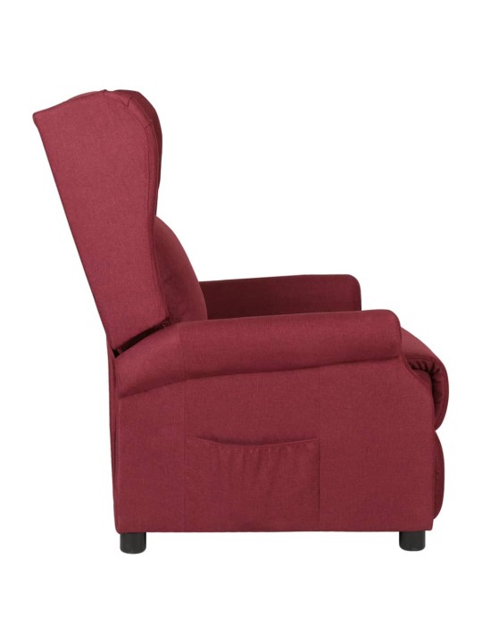 Polohovací křeslo vínové textil