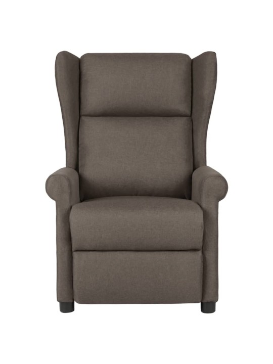 Polohovací křeslo hnědé textil