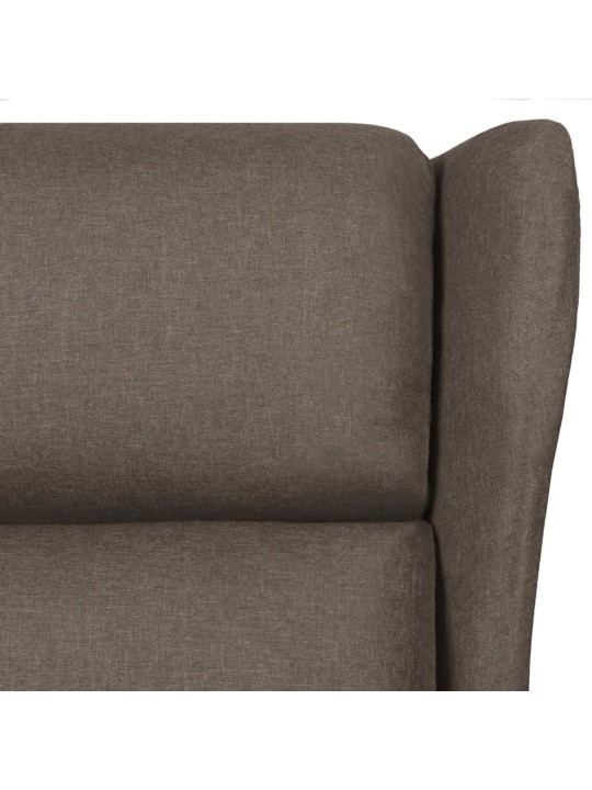 Polohovací křeslo hnědé textil
