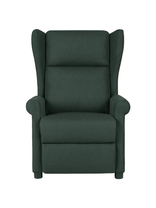 Polohovací křeslo tmavě zelené textil