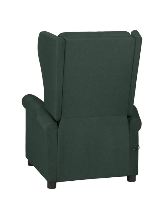Polohovací křeslo tmavě zelené textil