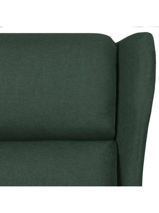 Polohovací křeslo tmavě zelené textil