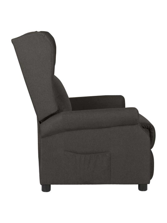 Polohovací křeslo taupe textil
