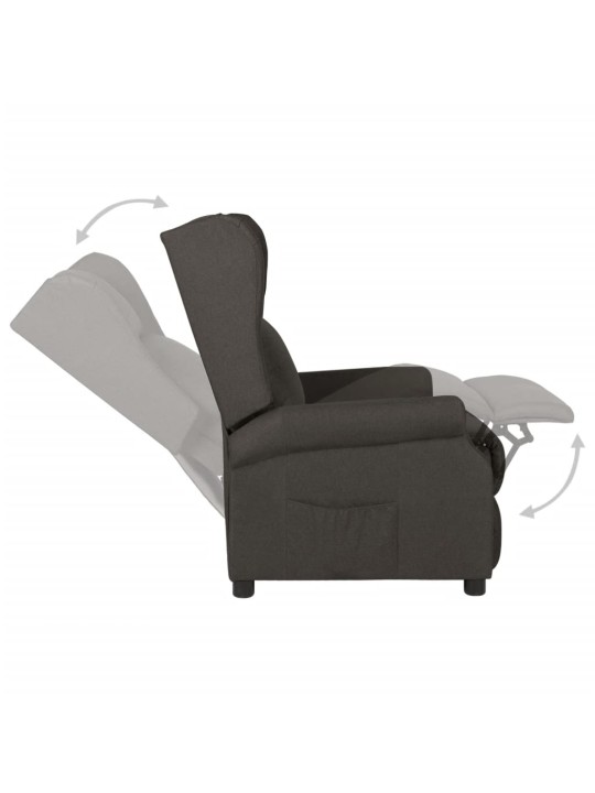 Polohovací křeslo taupe textil