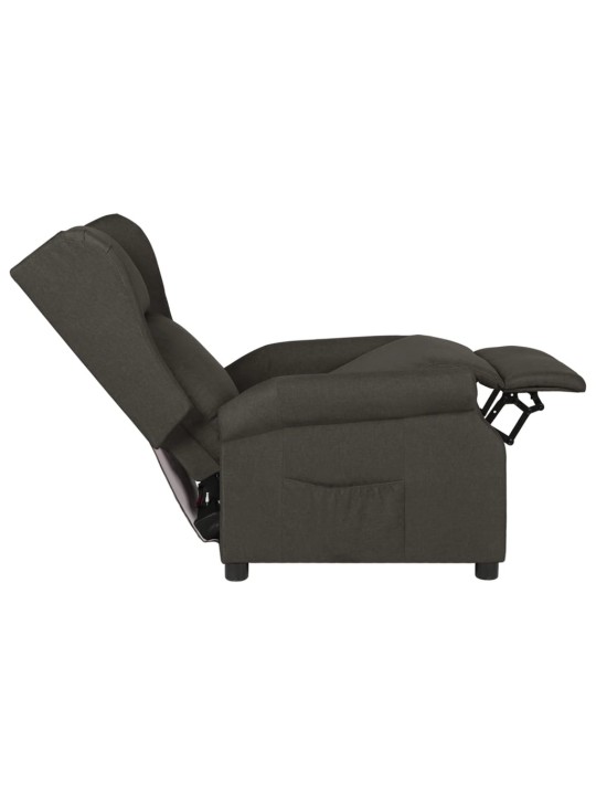 Polohovací křeslo taupe textil