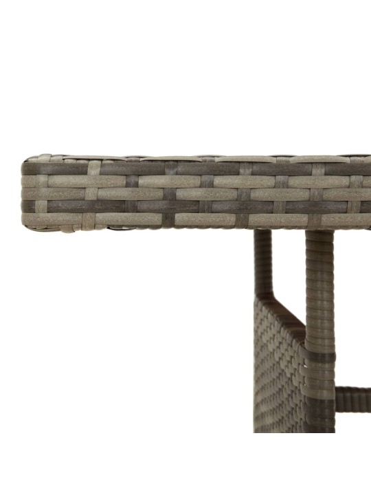 Zahradní stůl šedý 160 x 70 x 72 cm polyratan a masivní akácie