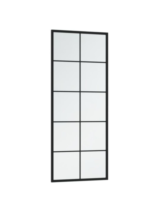 Nástěnné zrcadlo černé 100 x 40 cm kov