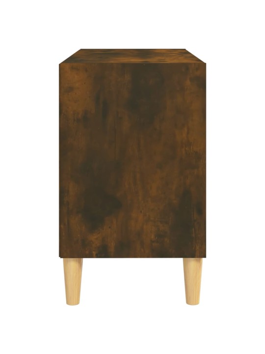 TV stolek masivní dřevěné nohy kouřový dub 69,5 x 30 x 50 cm
