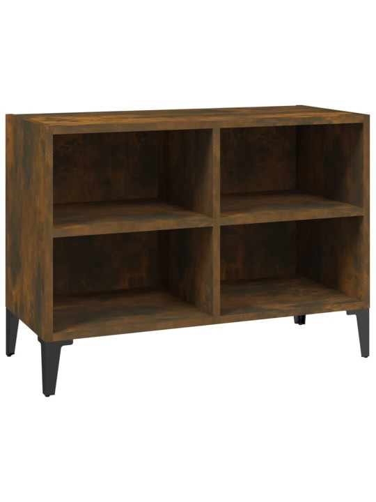 Tv stolek s kovovými nohami kouřový dub 69,5 x 30 x 50 cm