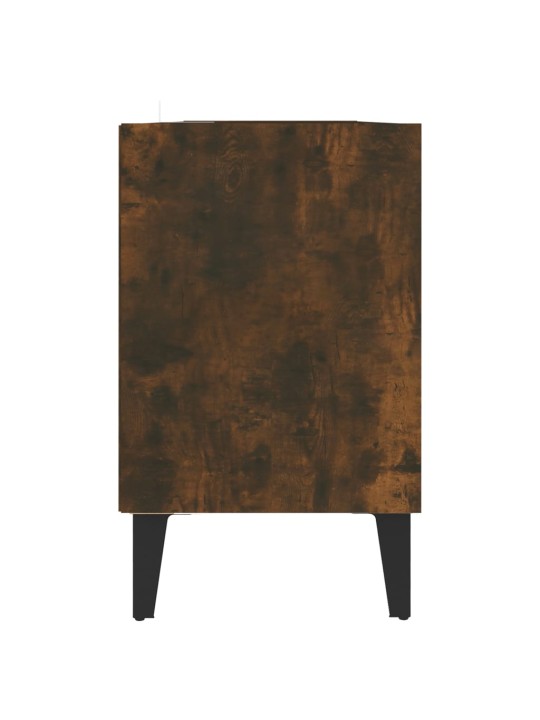 TV stolek s kovovými nohami kouřový dub 103,5 x 30 x 50 cm