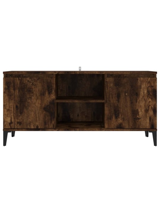 TV stolek s kovovými nohami kouřový dub 103,5 x 35 x 50 cm