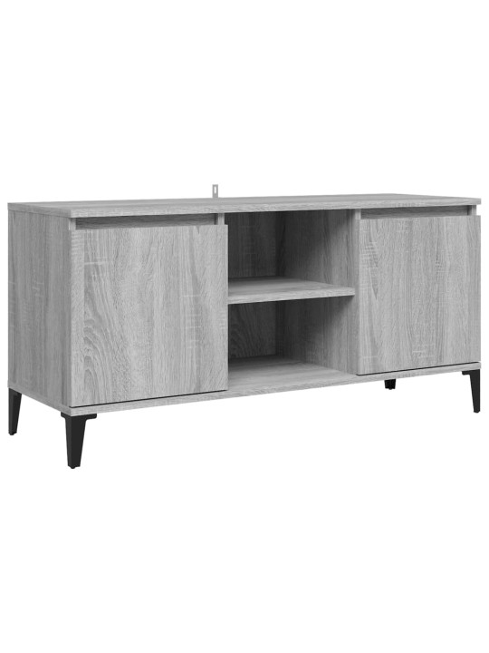 TV stolek s kovovými nohami šedý sonoma 103,5 x 35 x 50 cm