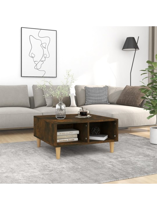 Konferenční stolek kouřový dub 60 x 60 x 30 cm kompozitní dřevo