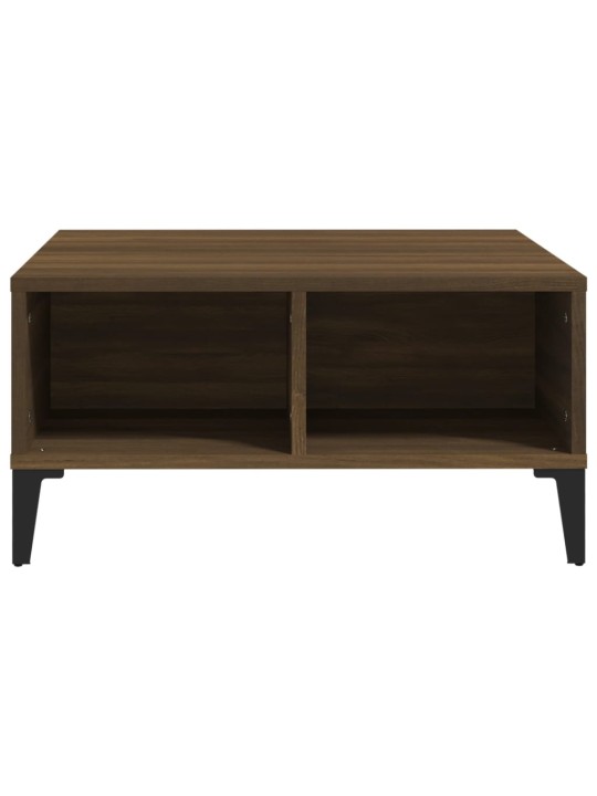 Konferenční stolek hnědý dub 60 x 60 x 30 cm dřevotříska