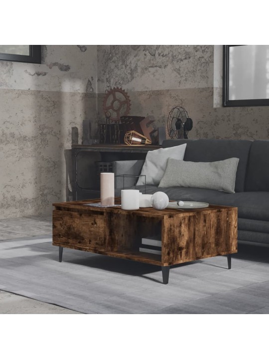 Konferenční stolek kouřový dub 90 x 60 x 35 cm kompozitní dřevo