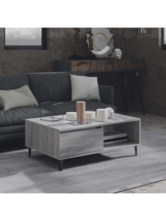 Konferenční stolek šedý sonoma 90 x 60 x 35 cm kompozitní dřevo