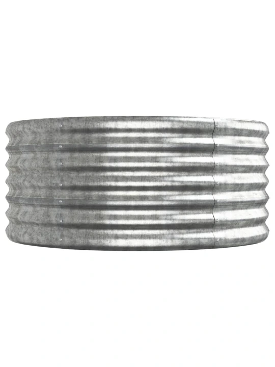 Vyvýšený záhon práškově lakovaná ocel 512x80x36 cm stříbrný