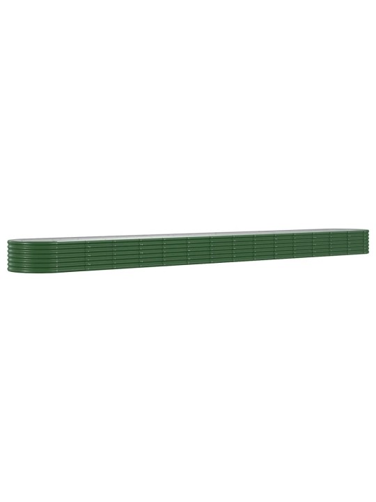 Vyvýšený záhon práškově lakovaná ocel 620x80x36 cm zelený