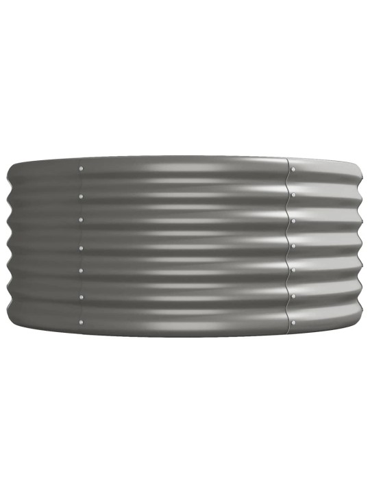 Vyvýšený záhon práškově lakovaná ocel 620x80x36 cm šedý