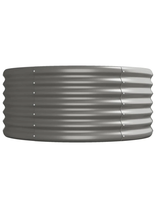 Vyvýšený záhon práškově lakovaná ocel 620x80x36 cm šedý