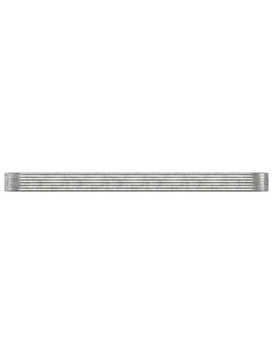 Vyvýšený záhon práškově lakovaná ocel 507x100x36 cm stříbrný