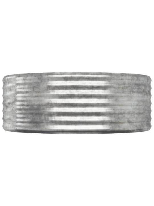 Vyvýšený záhon práškově lakovaná ocel 507x100x36 cm stříbrný