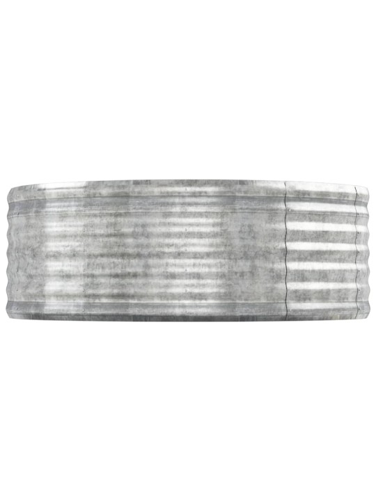 Vyvýšený záhon práškově lakovaná ocel 544x100x36 cm stříbrný