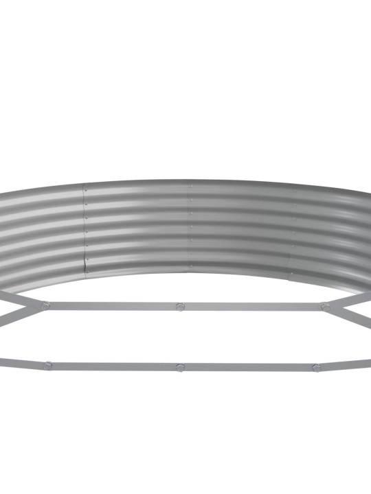 Vyvýšený záhon práškově lakovaná ocel 450x140x36 cm stříbrný