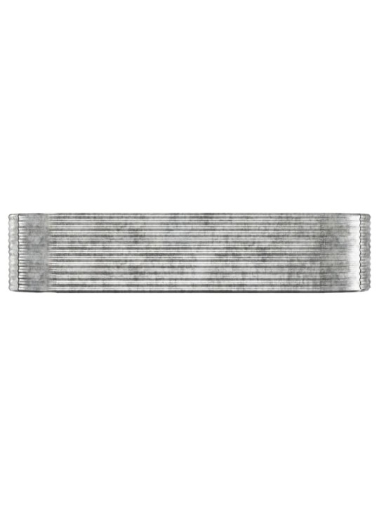 Vyvýšený záhon práškově lakovaná ocel 322x100x68 cm stříbrný