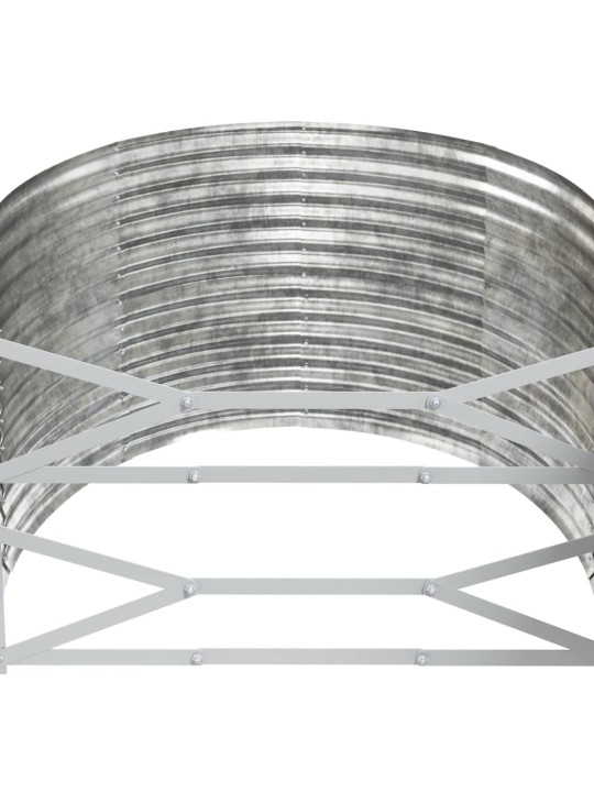 Vyvýšený záhon práškově lakovaná ocel 396x100x68 cm stříbrný