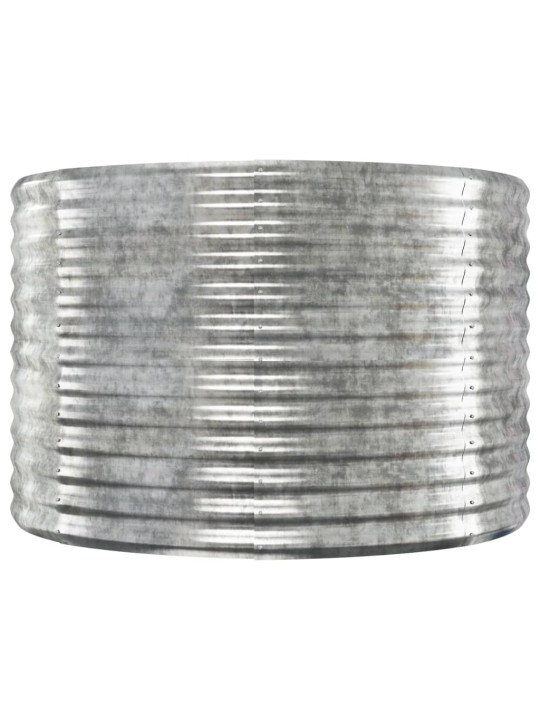 Vyvýšený záhon práškově lakovaná ocel 507x100x68 cm stříbrný