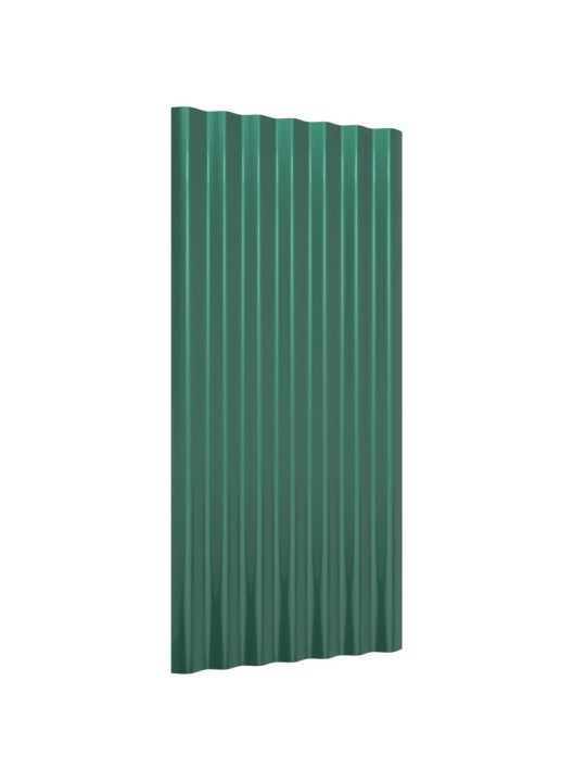 Střešní panely 36 ks práškově lakovaná ocel zelené 80 x 36 cm