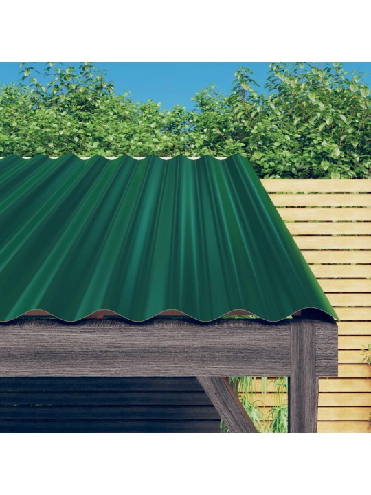 Střešní panely 36 ks práškově lakovaná ocel zelené 80 x 36 cm