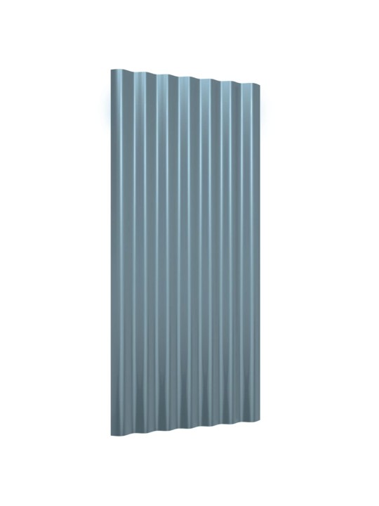 Střešní panely 36 ks práškově lakovaná ocel šedé 80 x 36 cm