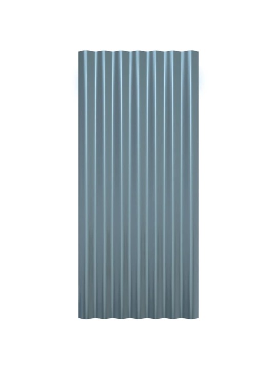 Střešní panely 36 ks práškově lakovaná ocel šedé 80 x 36 cm