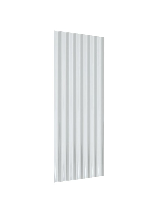 Střešní panely 12 ks práškově lakovaná ocel hnědé 100 x 36 cm