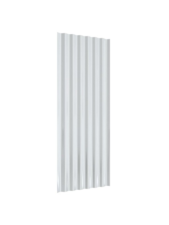 Střešní panely 12 ks práškově lakovaná ocel antracit 100x36 cm