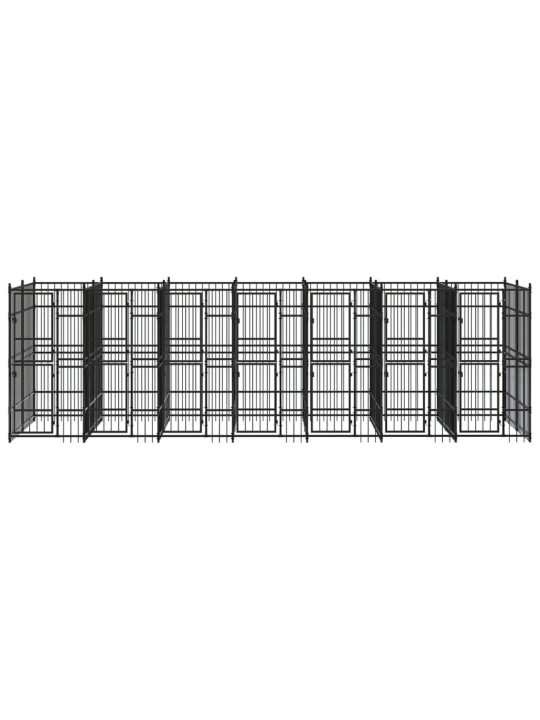 Venkovní psí kotec ocel 12,9 m²