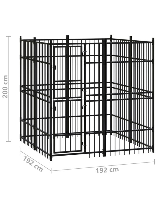 Venkovní psí kotec ocel 3,69 m²